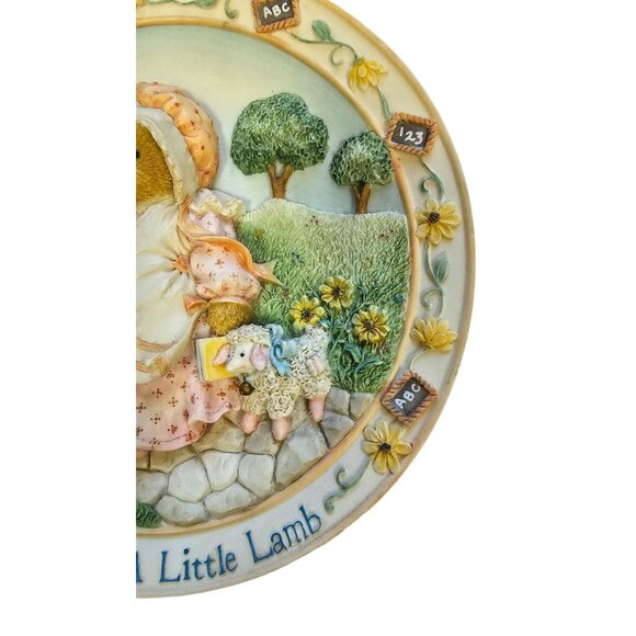 Vtg Cherished Teddies Mary Had A Little Lamb Plate Nursery Rhymes Collection - Picture 3 of 10